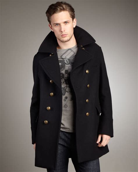 burberry scarf and black pea coat|Burberry camel wool coat men's.